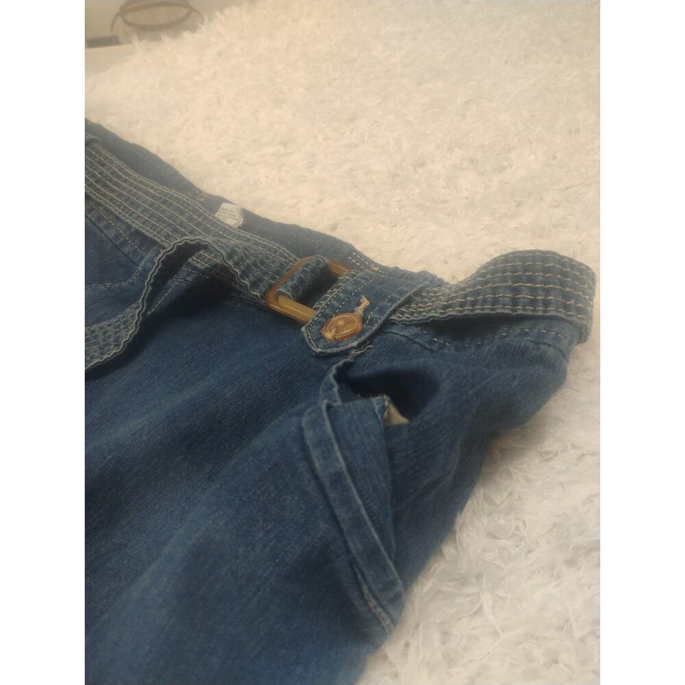 Womens 24W Stretch Denim Capri Pants Plus Size 44 Medium Stone Wash Cropped Jean